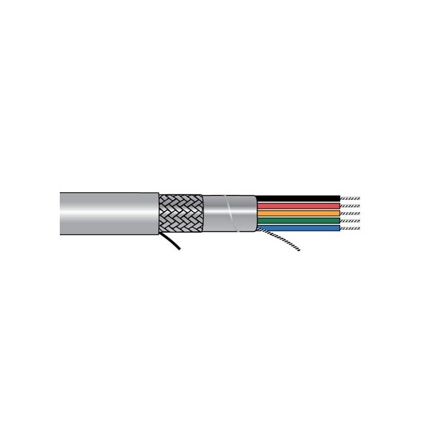 Alpha Wire 18-2C STR TNC PVC FOIL+70%BRD, SHD PVC JKT CM 300V 75C AWM, 80C, 1000FT 5162C SL001 - main